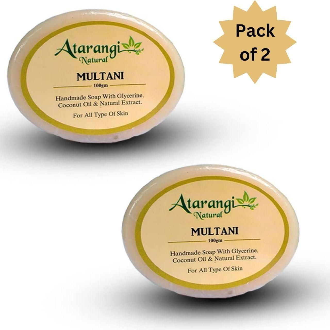 Multani Mitti Handmade Soap With Multani Mitti For Remove Pimple Marks (Pack Of 2) kuykr9-ii