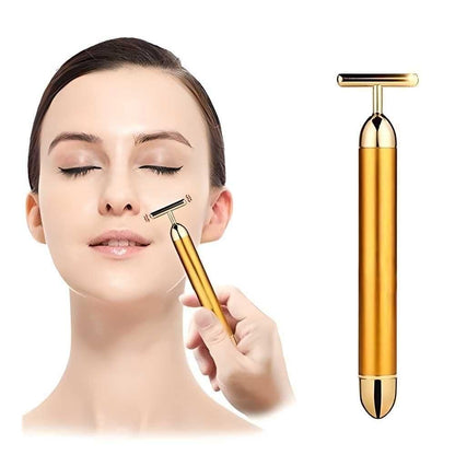 24K Gold Energy Beauty Bar Electric Facial Massage Roller kuykr9-ii